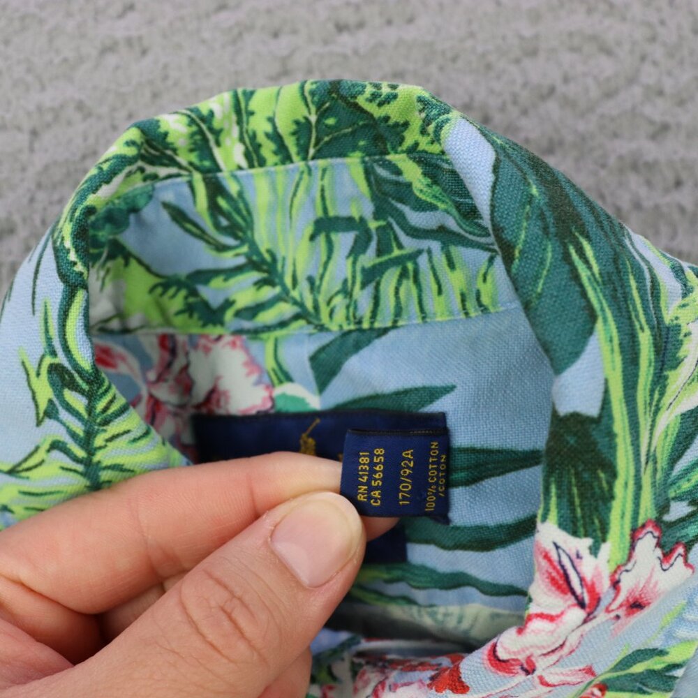 Ralph Lauren Shirt Mens Small Slim Fit Multicolor Floral Hawaiian Button Down - Picture 6 of 11